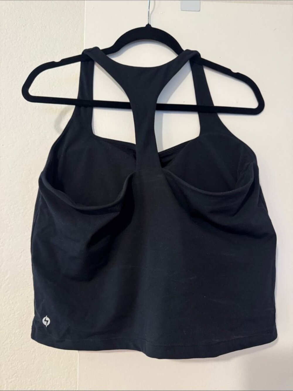 Black Racerback Crop Tank - Picture 2 of 2